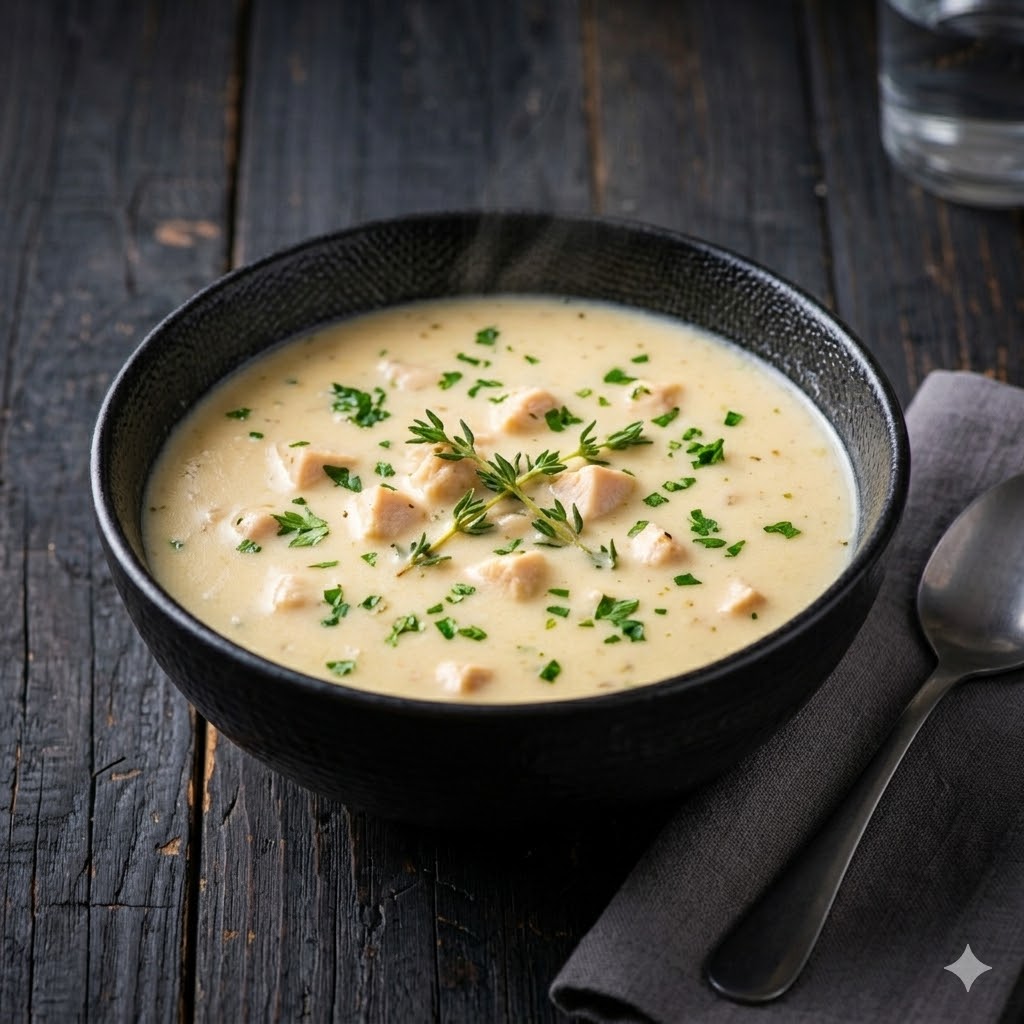 شوربة كريمة دجاج